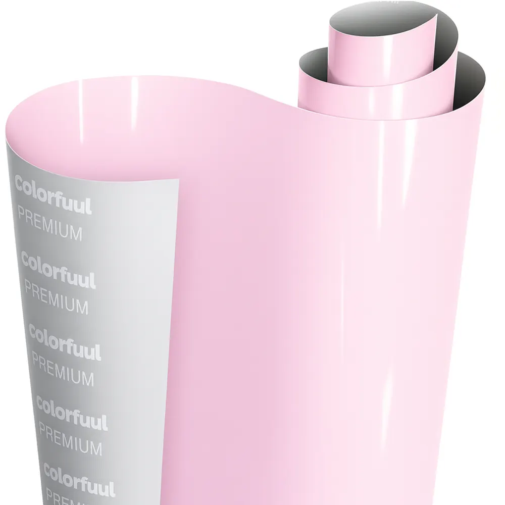 Rodillo de vinilo rosa brillante para envoltorio de coche