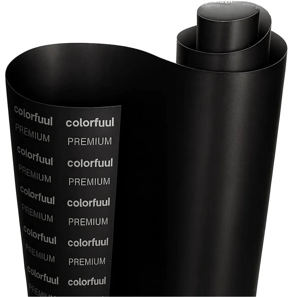 Película metálica negra premium para coche