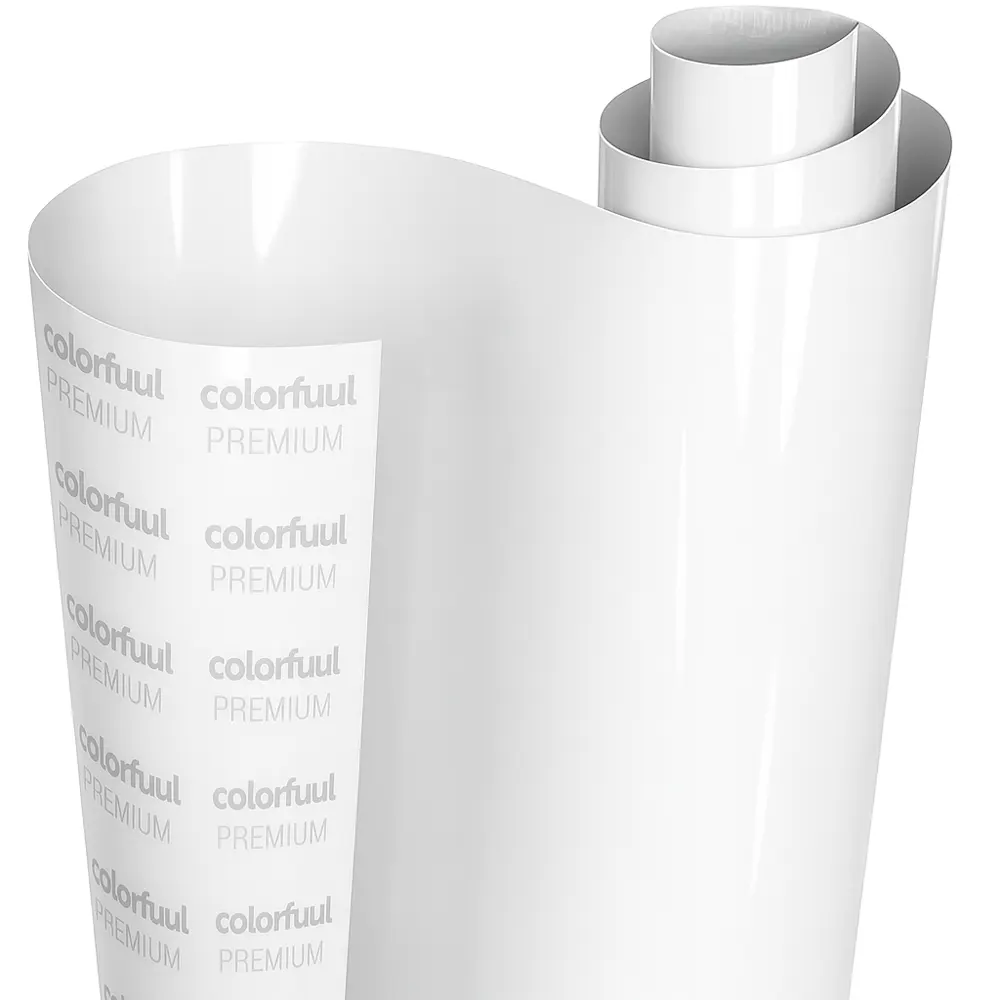 Rodillo de vinilo blanco ultra brillante para coche