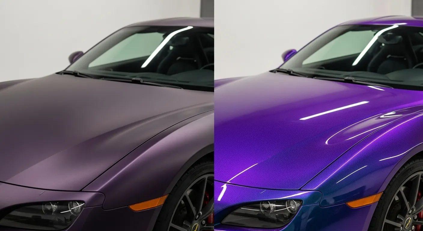 Midnight Purple Wrap vs Paint