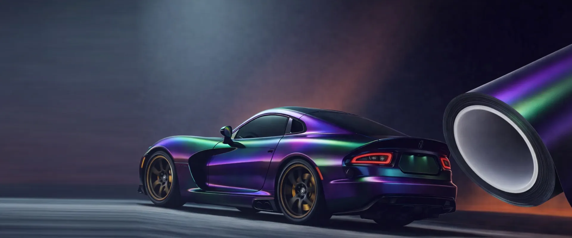 Iridiscente verde púrpura