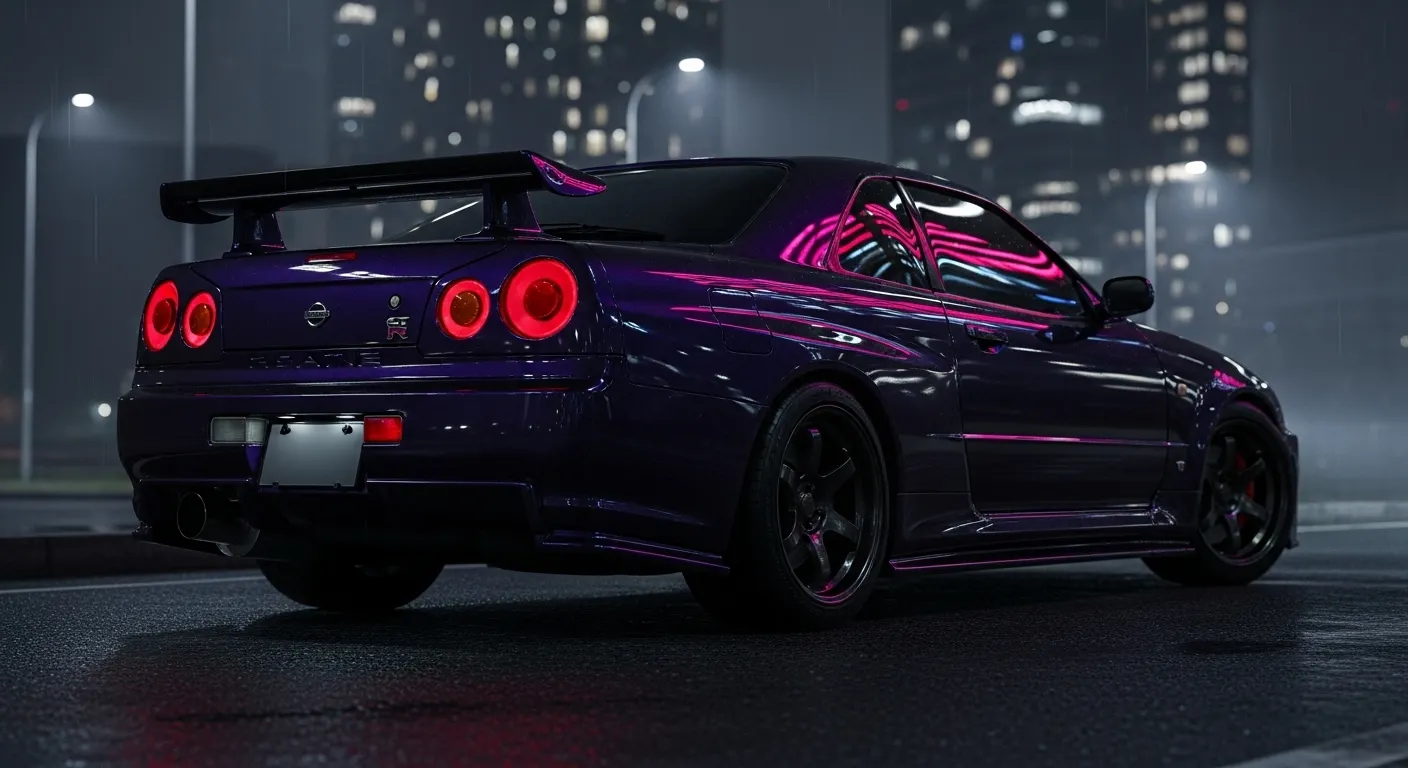 midnight purple r34 gtr