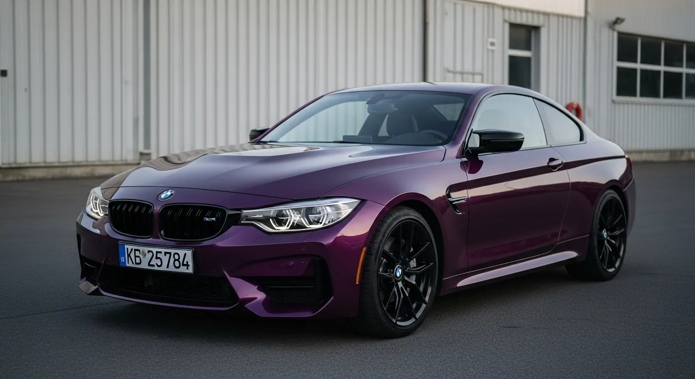 purple BMW