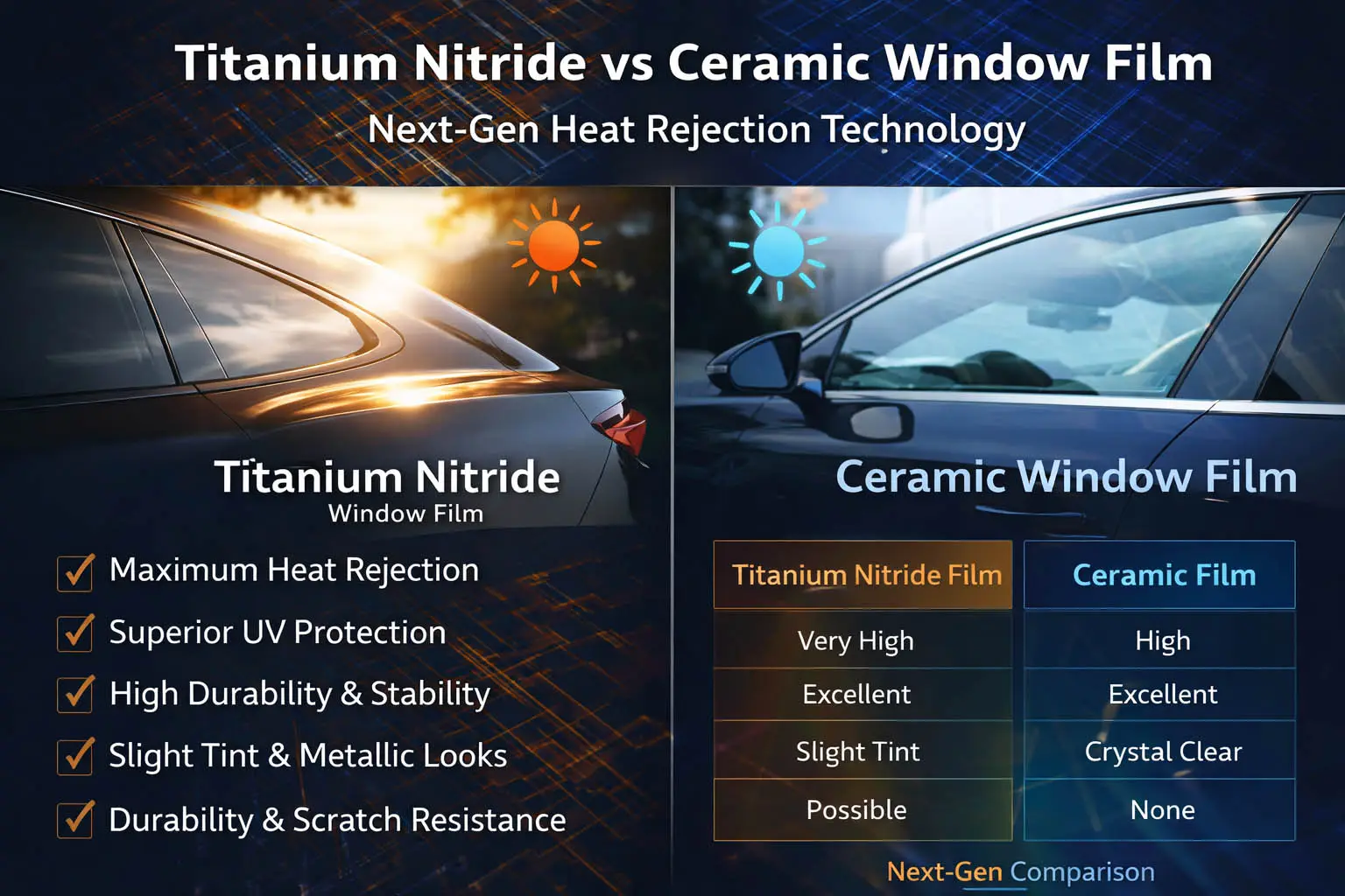 Titanium Nitride vs Ceramic Window Film — Next-Gen “Black Technology” Explained