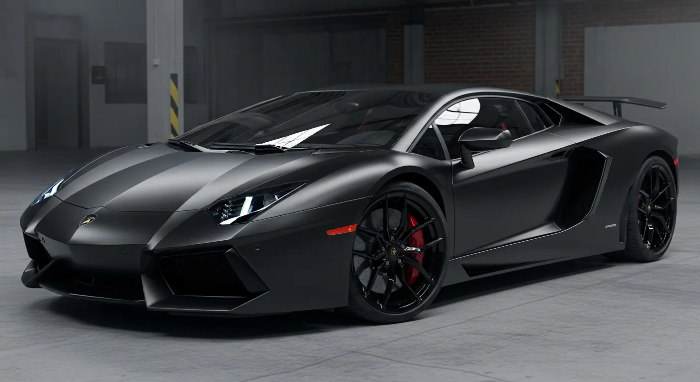 Matte Black Vinyl Wrap for Sports Cars