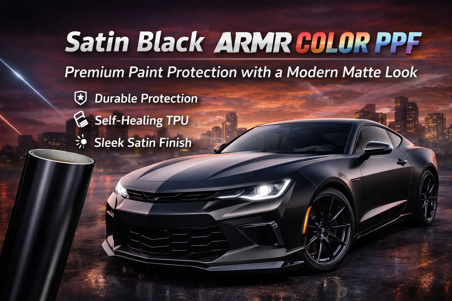 Satin Black ARMR Color PPF: Premium Protection & Timeless Style for Your Vehicle